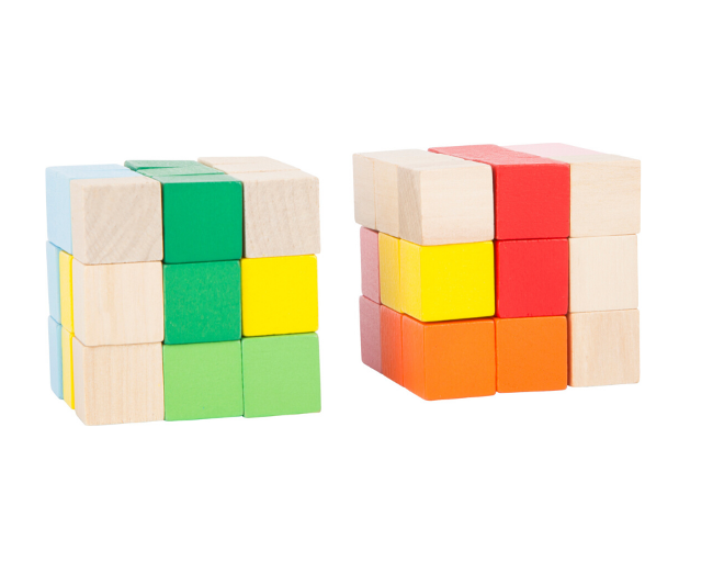 playing blocks.