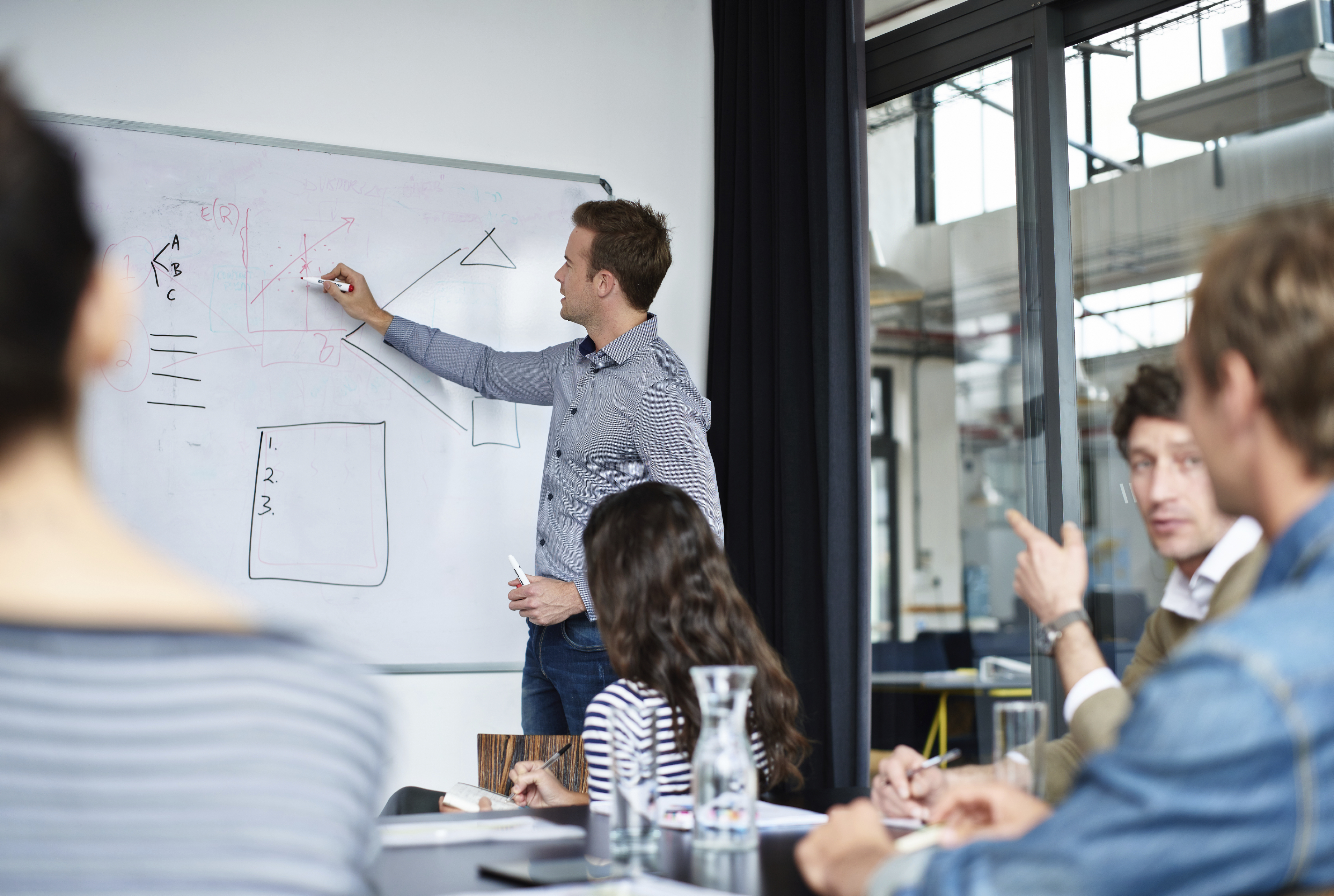 Business team deciding on a great content strategy