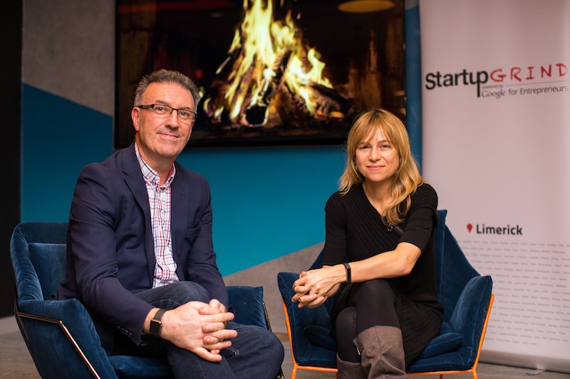 Pat Carroll, Bank of Ireland and Niamh Bunshnell, Dublin Startup Commissioner at the Bank of Ireland Workbench Space, O’Connell Street Branch, Limerick