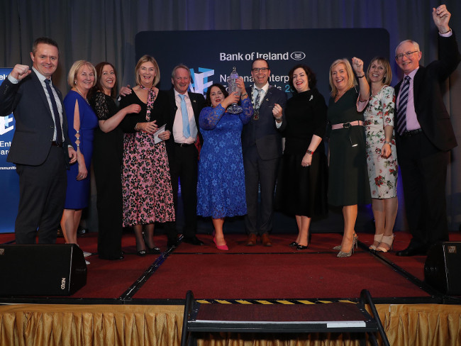 Mayo winners celebrate winning an award.