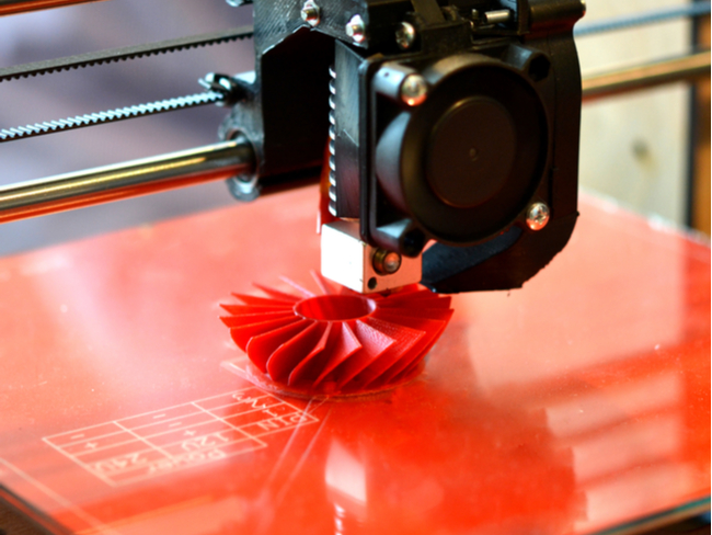 3d printer in action.