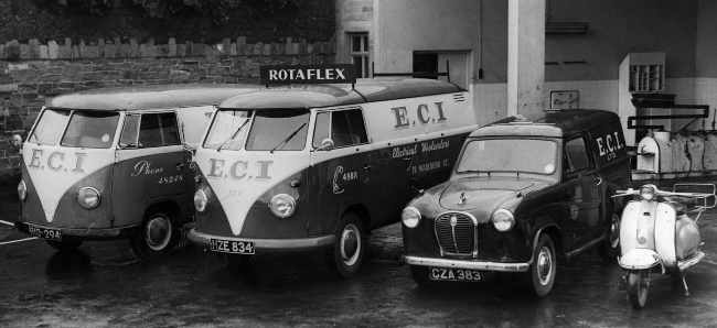 Fleet of vehicles from the 1960s.