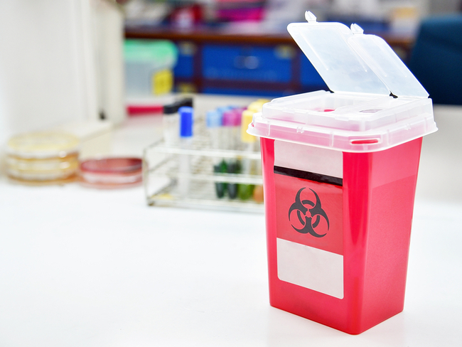 medical waste container.