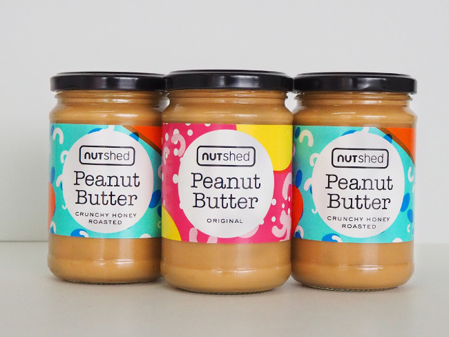 Three jars of peanut butter from Nutshed.