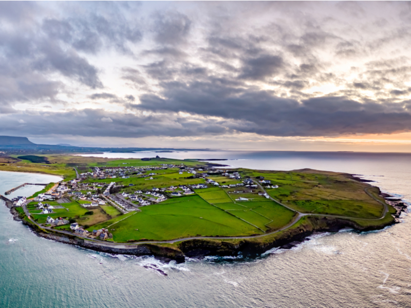 Aerial view of Mullaghmore Head - Signature point of the Wild Atlantic Way, County Sligo, Ireland.