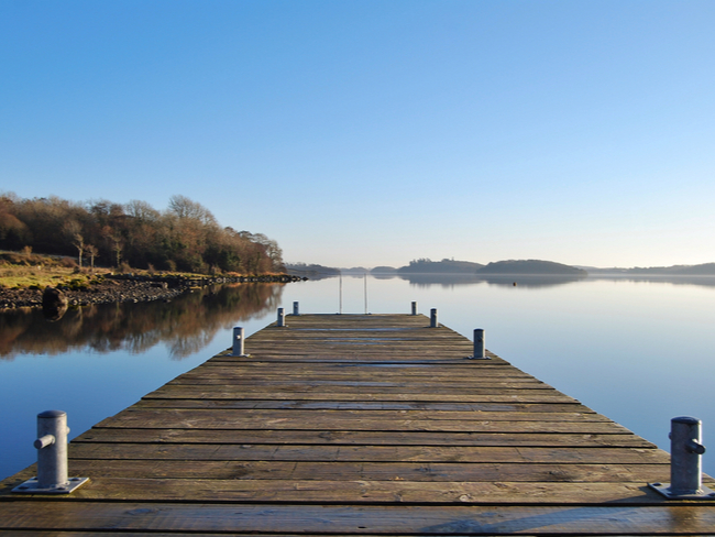 Jetty leading into Lough Erne.