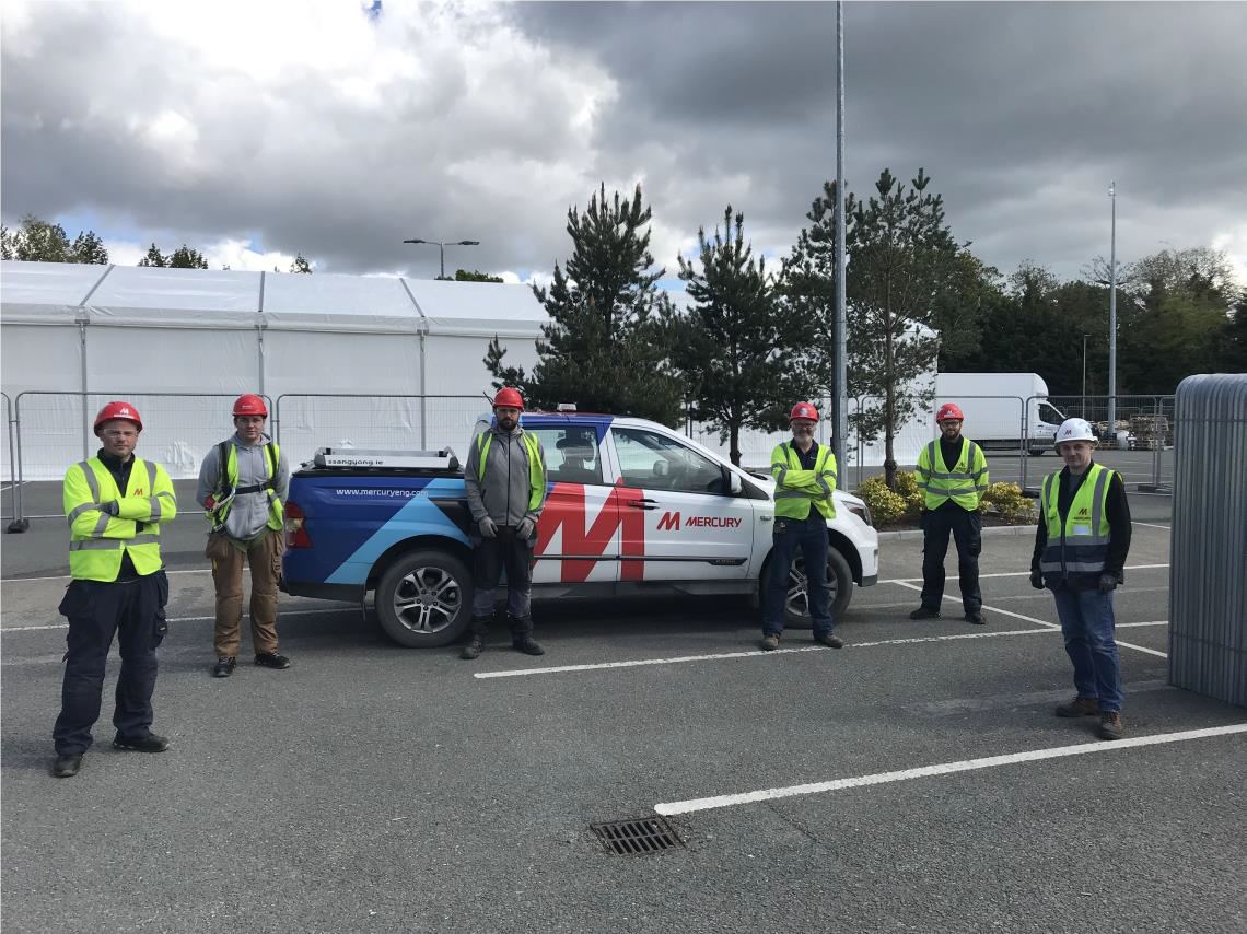 An engineering team on site.