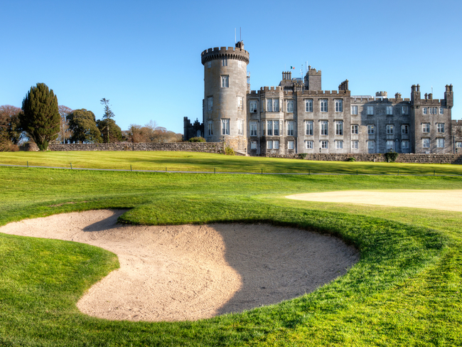 Castle with a golf course.