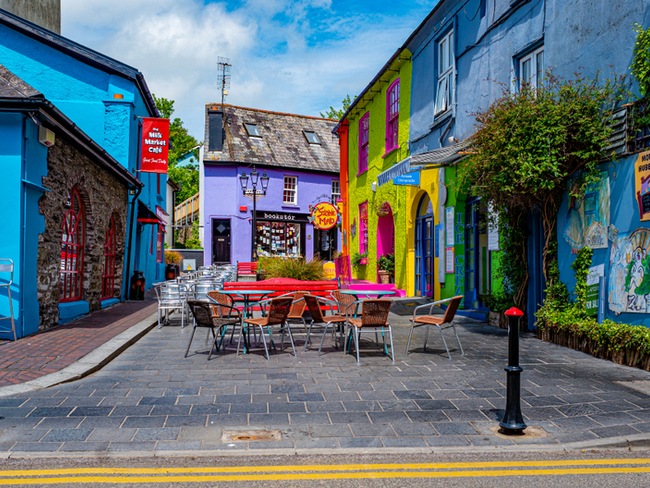 Colourful street in Kinsale.