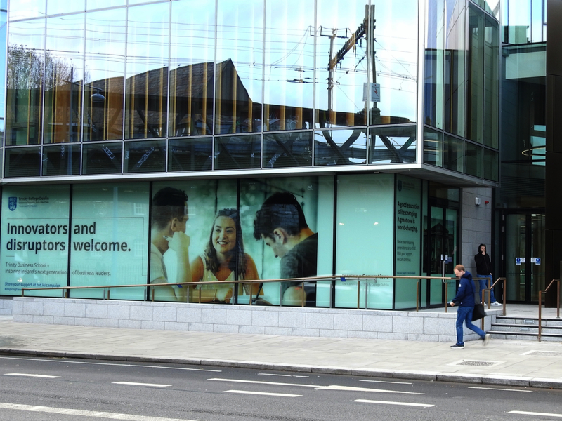 Outside the new Trinity business school, Pearse St Dublin.