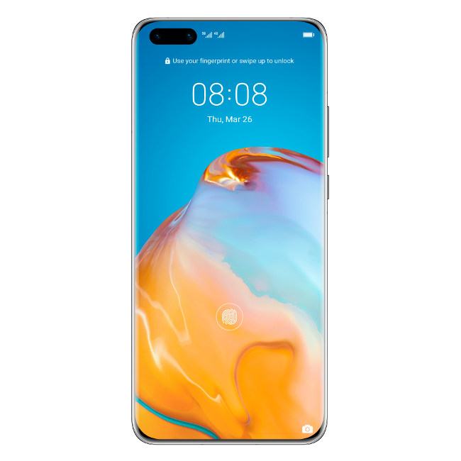 Front screen of Huawei P40.