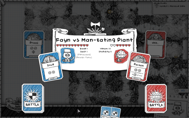 Screen shot from game Dungeoneering.