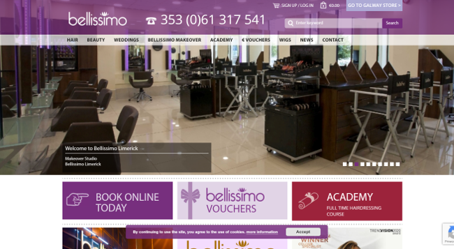 Belissimo website.