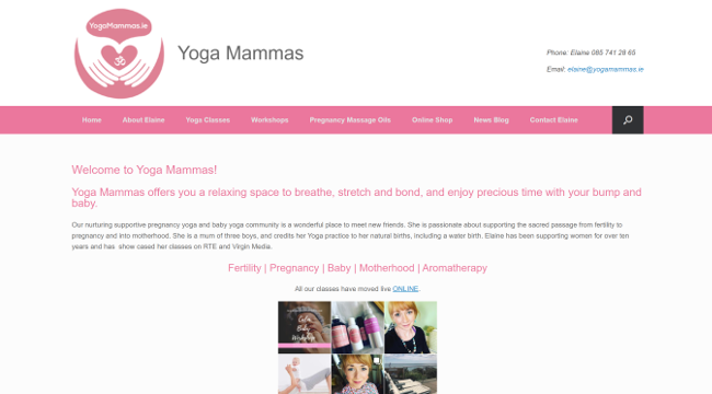 Yoga Mammas website.