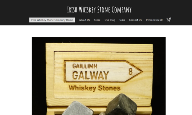 Irish Whiskey Stone website.