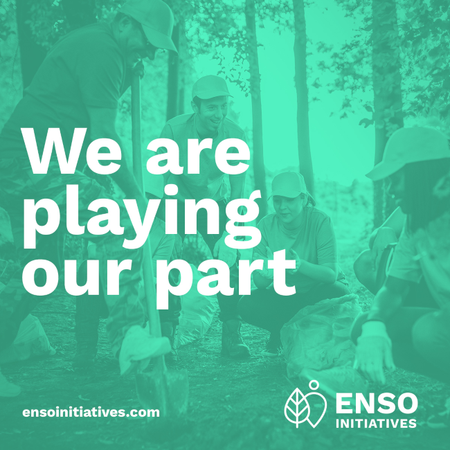 ENSO Initiatives slogan 'We are playing our part'.