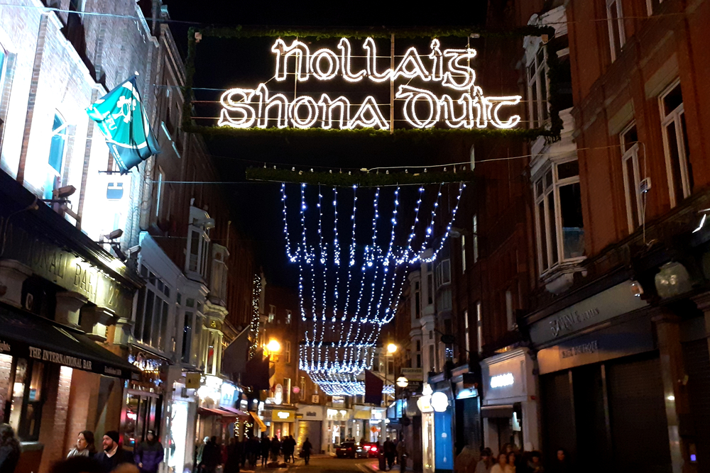 Grafton Street during Christmas season.