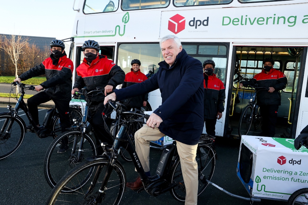 Men on electric bikes.