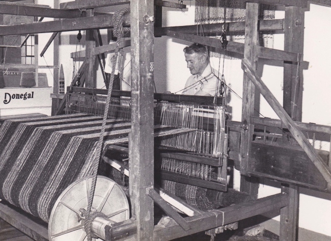 Traditional handweaving in Donegal.