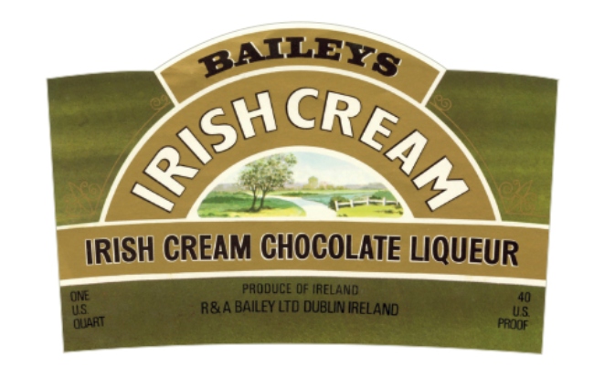 The original label for Baileys.