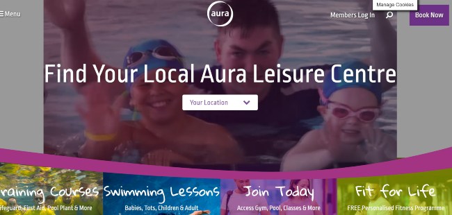 Aura leisure website.