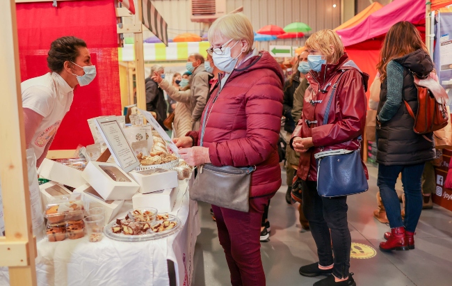 People in a marketplace.