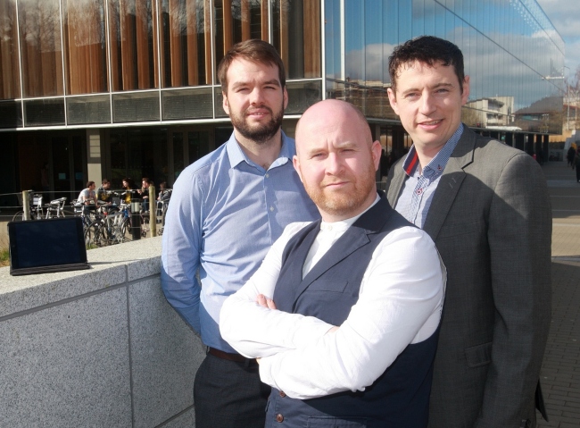 Three men outside Sligo IT.