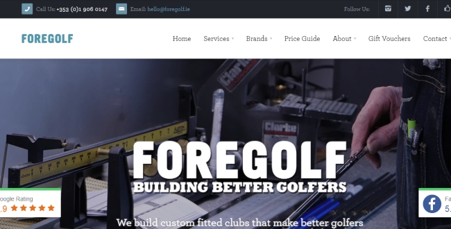 foregolf webpage.