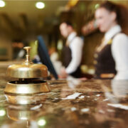 staff at hotel reception.