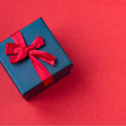 image of gift in blue box.