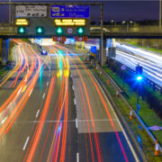 Busy motorway in Ireland.