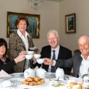 Group of people having breakfast in an Irish B&B.