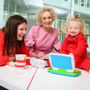 Two women and a little baby boy.