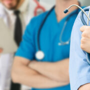 healtchare professionals with stethoscopes.