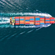 container ship at sea.