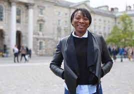 Woman at Trinity College.