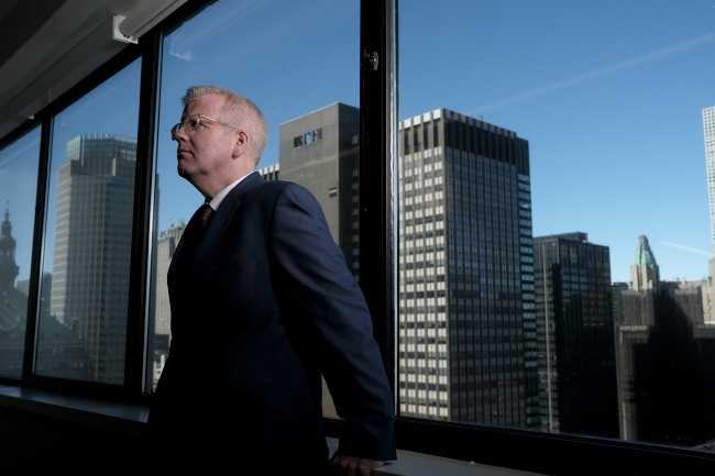 Man in office in Manhattan.