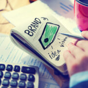 Business person devising a brand strategy.