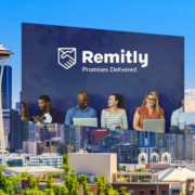 Image of people inset on image of Seattle.