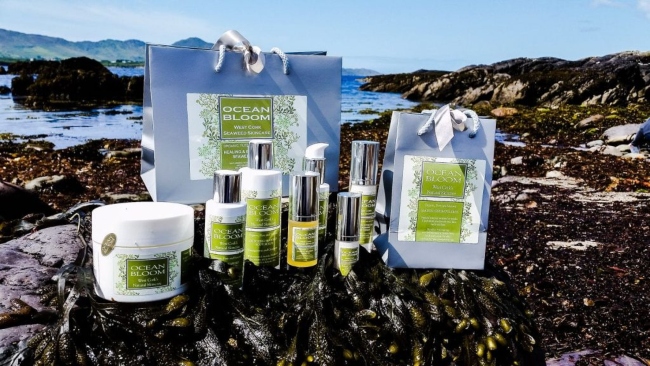 Ocean Bloom products beside sea.