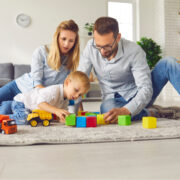 Young parents with child.