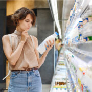 Mindful consumer in shop.