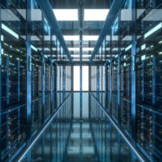 Inside a data centre.