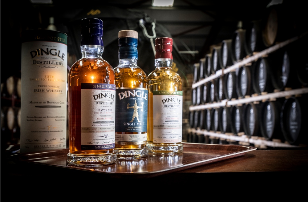 Dingle Distillery whiskey products.