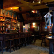Empty Irish bar.