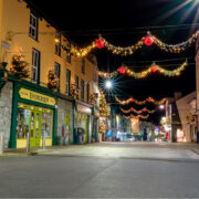 Empty Irish shopping street.