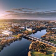 Panoramic view of Galway city.