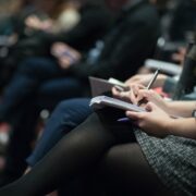 Students at a lecture.