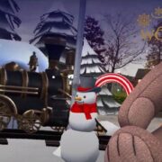 Polar Express train arriving in Belfast via AR.