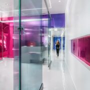 Woman walking through a Sisu Clinic in Miami.